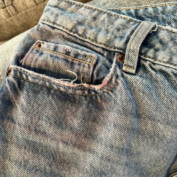 Garage wide leg Distressed Blue Jeans size 26 - Picture 5 of 5